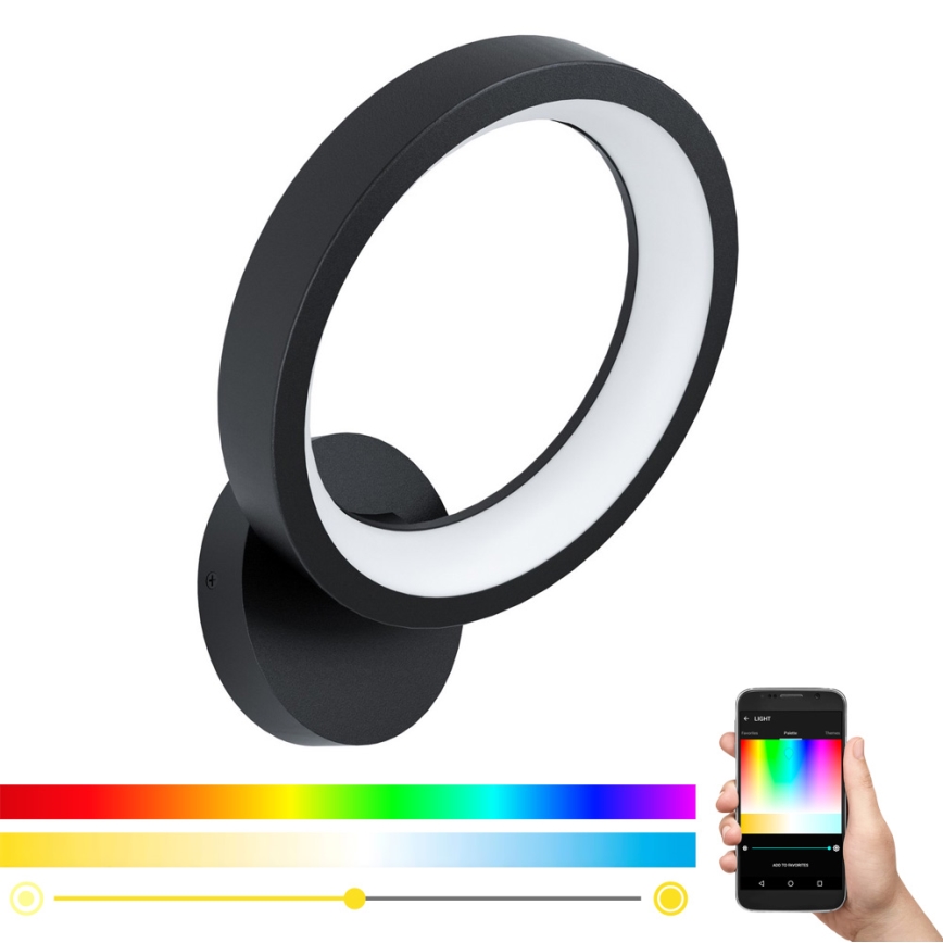 Eglo 99028 - LED RGB ρυθμιζόμενο επιτοίχιο φωτιστικό MARGHERA-C LED/16W/230V