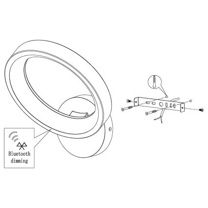 Eglo- LED RGB Φωτιστικό τοίχου dimmer MARGHERA-C LED/16W/230V