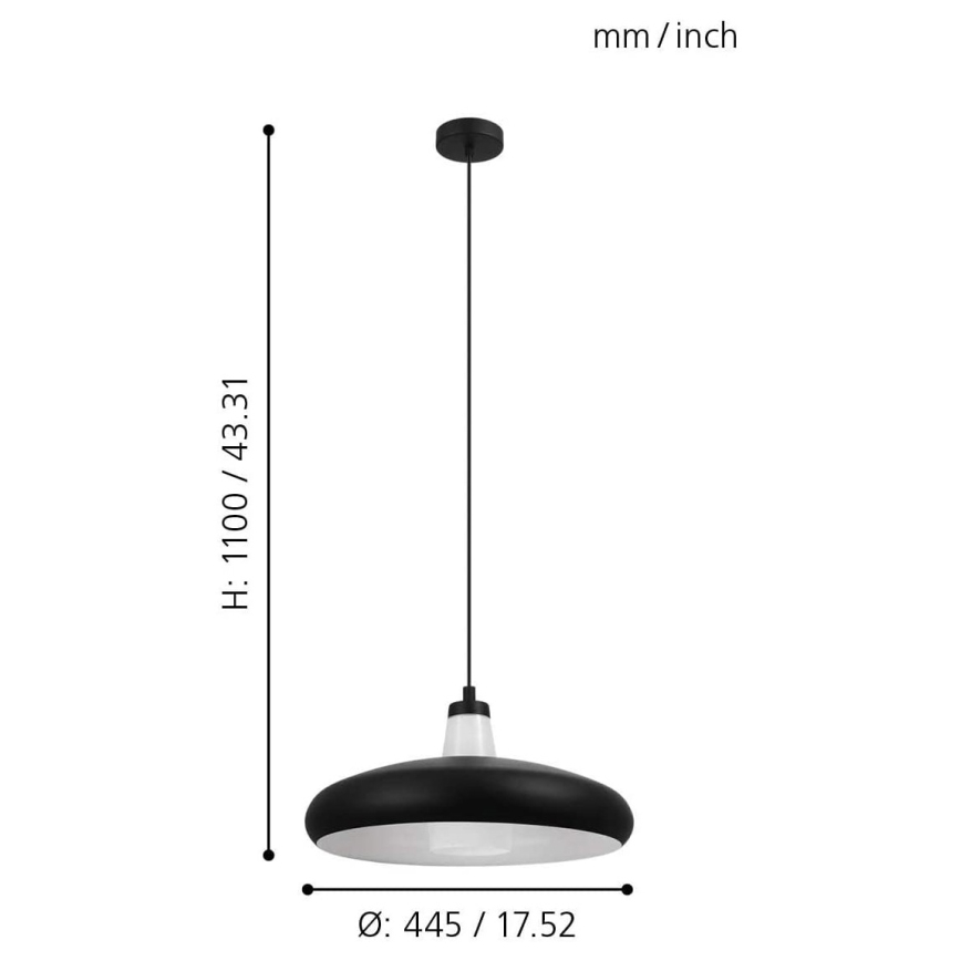 Eglo - LED RGB Dimming πολύφωτο κρεμαστό TABANERA-C 1xE27/9W/230V