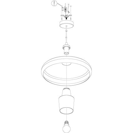 Eglo - LED RGB Dimming πολύφωτο κρεμαστό TABANERA-C 1xE27/9W/230V