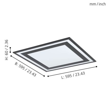 Eglo - Φως οροφής LED LED/36W/230V