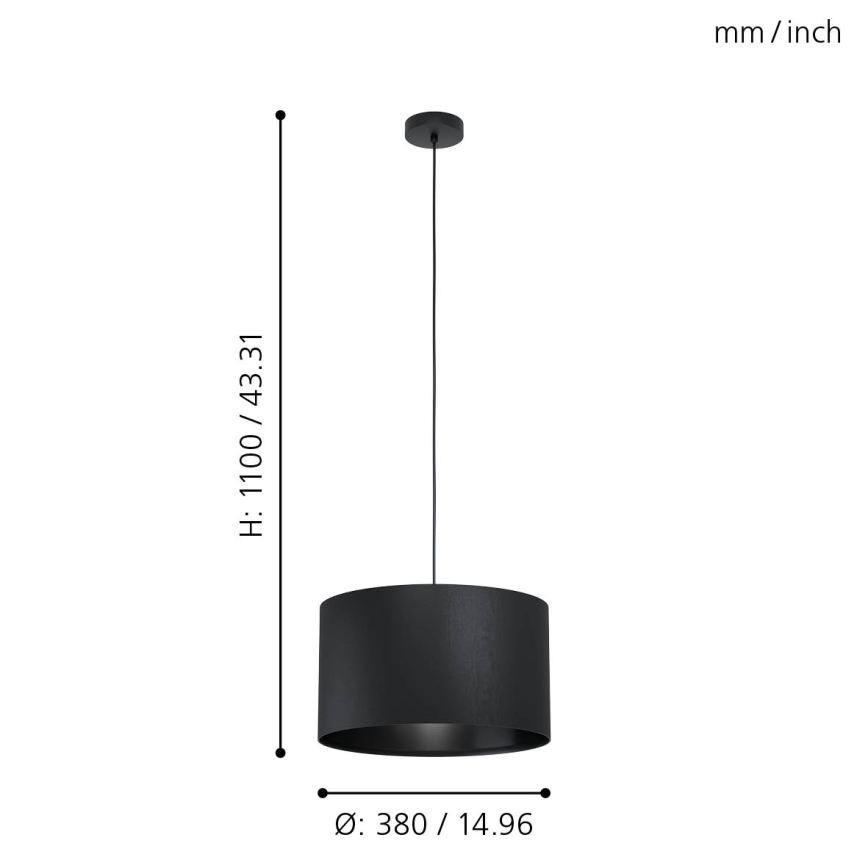 Eglo - Πολύφωτο σε σχοινί 1xE27/40W/230V