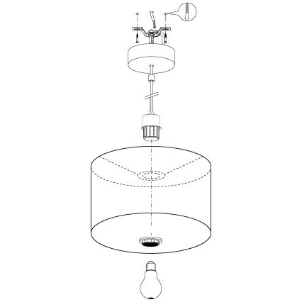 Eglo - Πολύφωτο σε σχοινί 1xE27/40W/230V