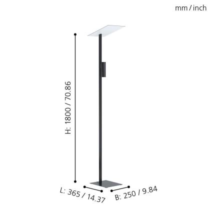Eglo - Επιδαπέδια λάμπα LED 2xGU10/5W/230V