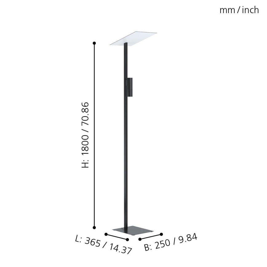 Eglo - Επιδαπέδια λάμπα LED 2xGU10/5W/230V