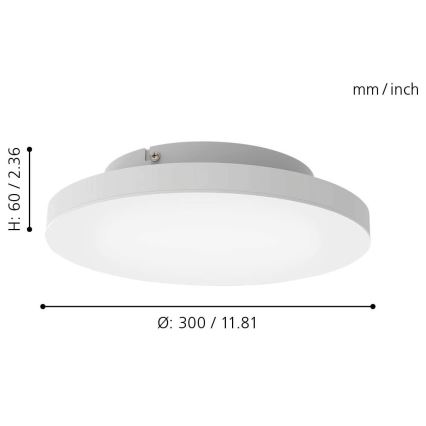 Eglo - LED RGB Dimming φωτιστικό οροφής TURCONA-C LED/15W/230V + RC