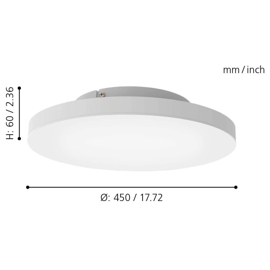 Eglo - LED RGB Dimming φωτιστικό οροφής TURCONA-C LED/20W/230V + RC