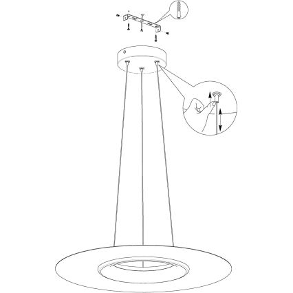 Eglo - LED RGB Dimmable πολύφωτο κρεμαστό COMPO ROSSO-C LED/16W/230V