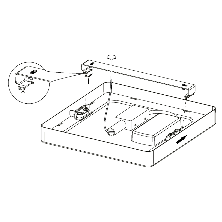 Eglo - Φωτιστικό οροφής LED/20W/230V 28,5x28,5 cm