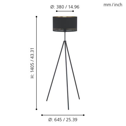 Eglo - Επιδαπέδια λάμπα 1xE27/40W/230V