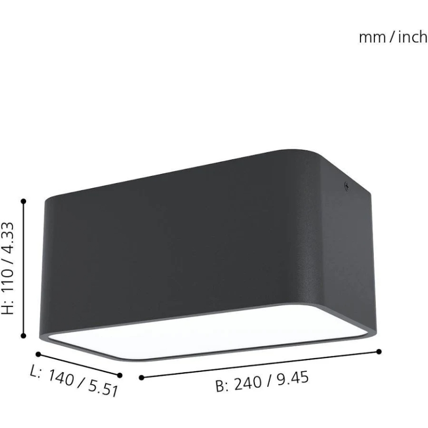 Eglo 99284 - Φωτιστικό οροφής GRIMASOLA 2xE27/28W/230V