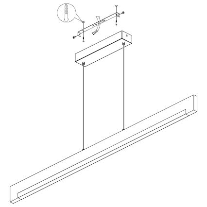 Eglo - LED Dimmable κρεμαστό φωτιστικό οροφής ράγα LED/25,5W/230V