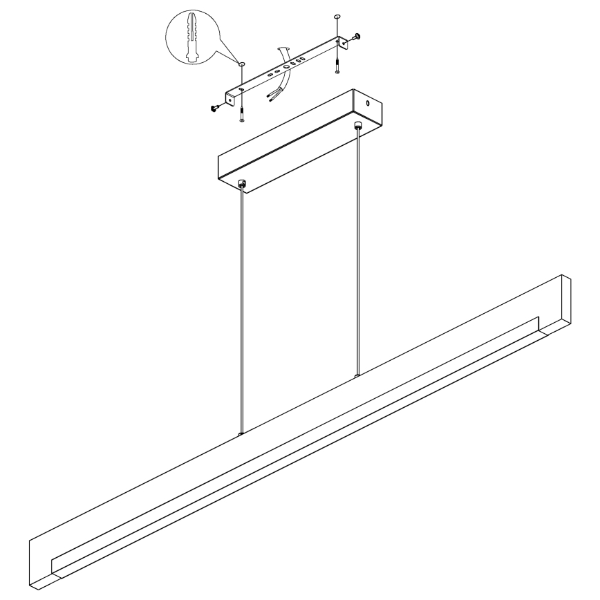 Eglo - LED Dimmable κρεμαστό φωτιστικό οροφής ράγα LED/25,5W/230V