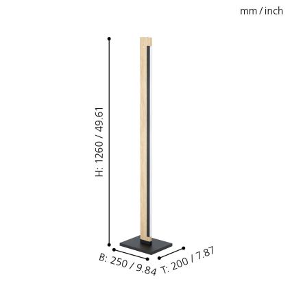 Eglo - LED Dimming αφής επιδαπέδιο φωτιστικό CAMACHO LED/22W/230V
