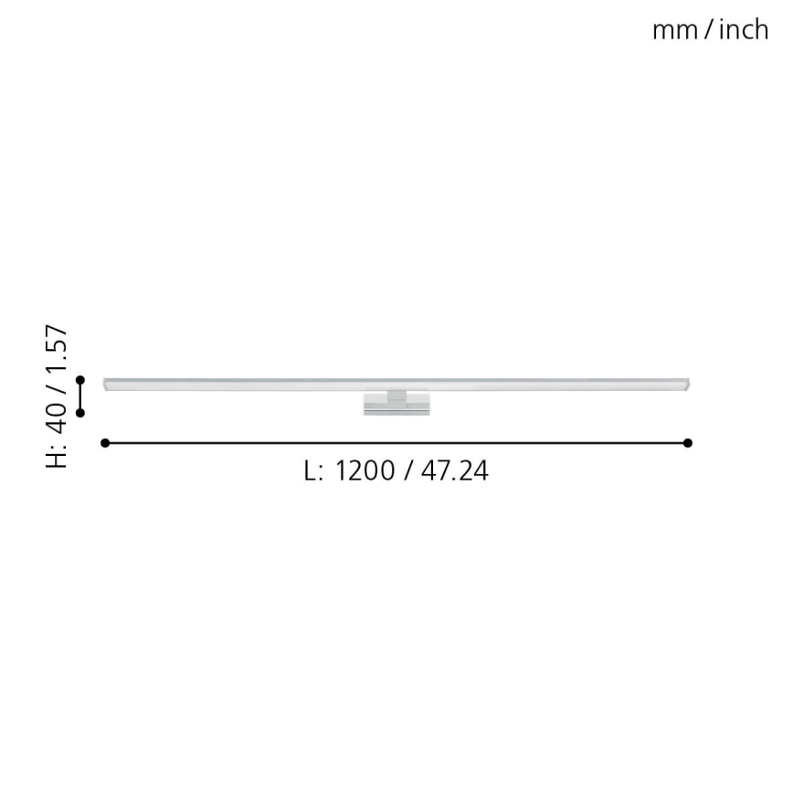 Eglo - Φωτισμός καθρέφτη μπάνιου LED LED/14W/230V 4000K 120 cm IP44