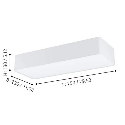 Eglo - Φως οροφής 3xE27/28W/230V