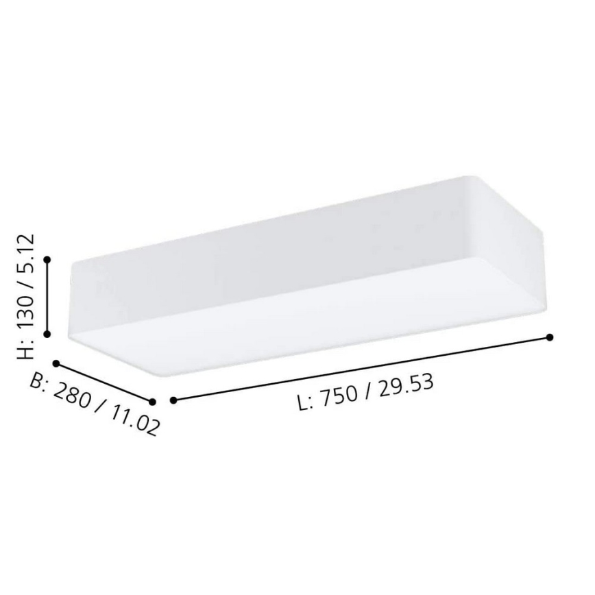 Eglo 99298 - Φωτιστικό οροφής POSADERRA 3xE27/28W/230V