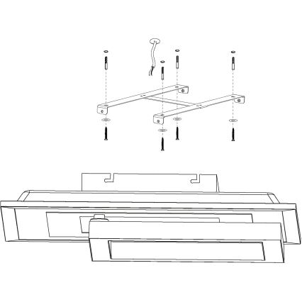 Eglo - LED RGB Ρυθμιζόμενο φωτιστικό οροφής SAVATAEILA-C LED/20W/230V