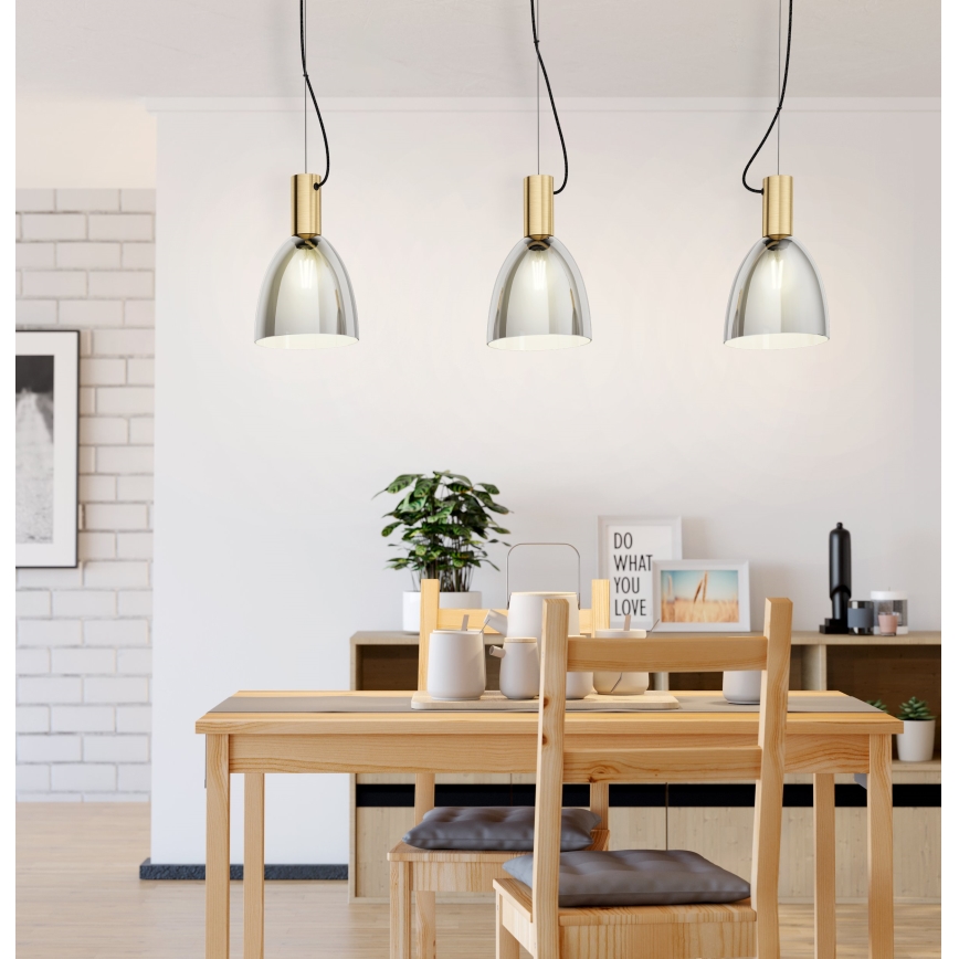 Eglo - Πολύφωτο σε σχοινί 3xE27/40W/230V