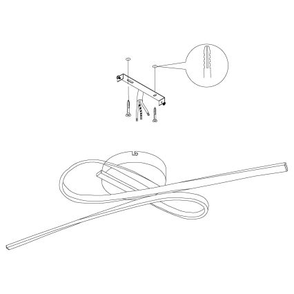 Eglo - Φως οροφής LED LED/21W/230V