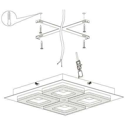 Eglo - Φως οροφής LED 4xLED/4W/230V