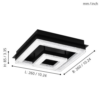 Eglo - Φως οροφής LED LED/12W/230V