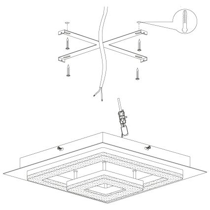 Eglo - Φως οροφής LED LED/12W/230V