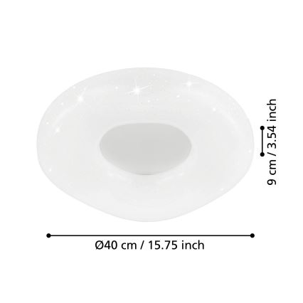 Eglo - LED Ρυθμιζόμενο Φωτιστικό Οροφής LED/18W/230V με Τηλεχειριστήριο