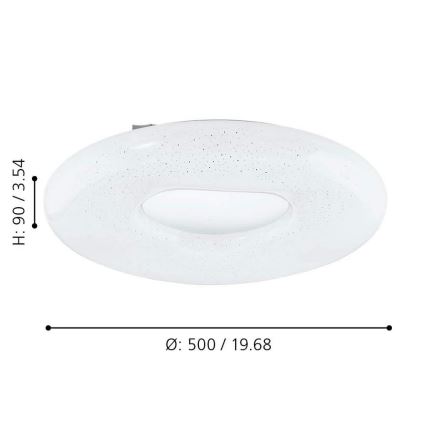 Eglo - LED Ρυθμιζόμενο φωτιστικό οροφής LED/24W/230V με τηλεχειριστήριο