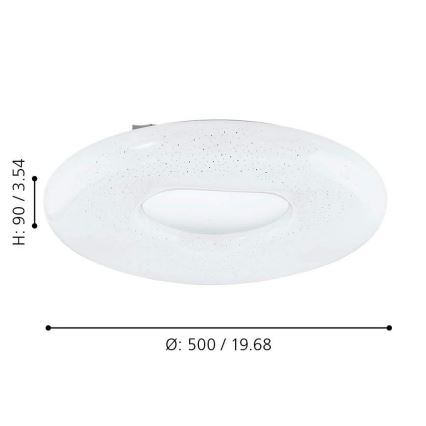 Eglo - LED Dimmable φωτιστικό οροφής LED/24W/230V + τηλεχειριστήριο