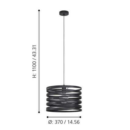 Eglo - Πολύφωτο σε σχοινί 1xE27/40W/230V