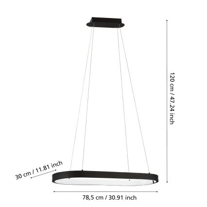 Eglo - Πολύφωτο LED Dimmable σε ράγα CODRIALES LED/30W/230V