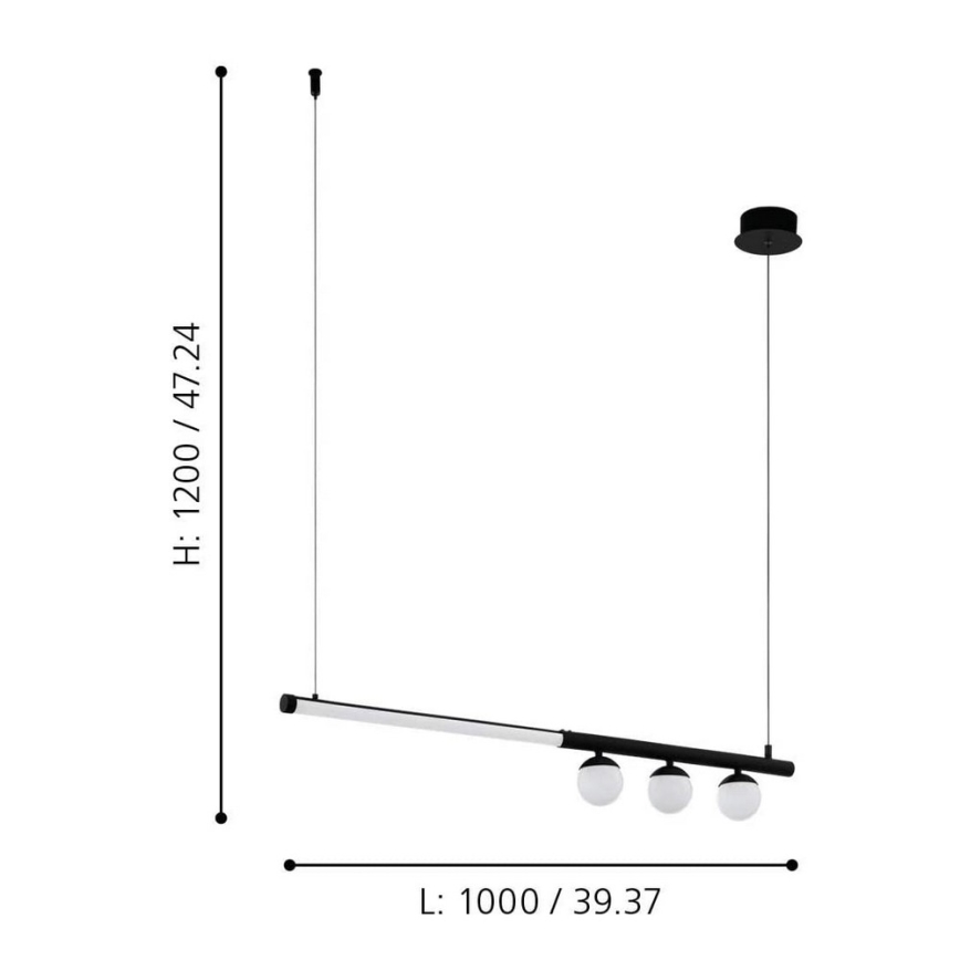 Eglo - Πολύφωτο LED σε σχοινί LED/22W/230V