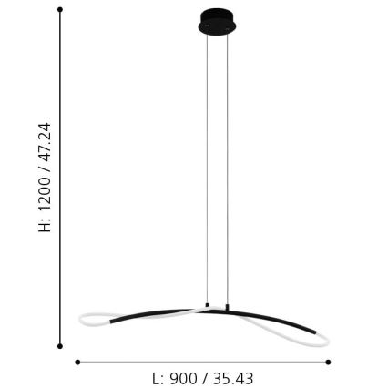 Eglo - Πολύφωτο LED σε σχοινί LED/20W/230V