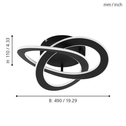 Eglo 99395 - LED φωτιστικό οροφής ROLIMARE LED/35W/230V