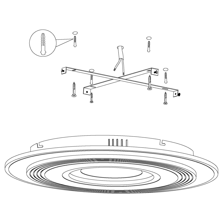 Eglo - Φως οροφής LED 3xLED/16W/230V