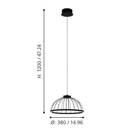 Eglo - Πολύφωτο LED σε σχοινί LED/22W/230V