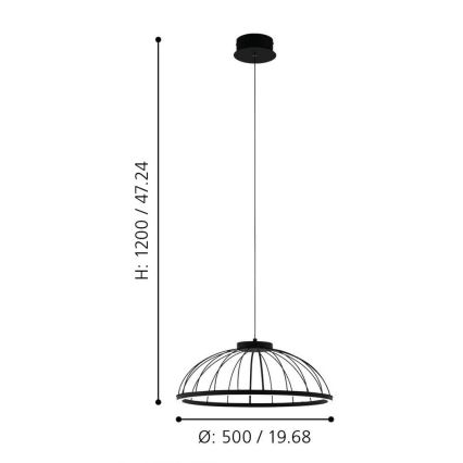 Eglo - Πολύφωτο LED σε σχοινί LED/27W/230V