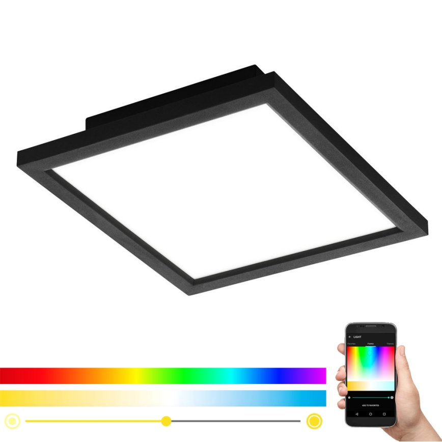 Eglo - ρυθμιζόμενο LED RGB φωτιστικό οροφής SALOBRENA-C LED/16W/230V 30x30 cm + τηλεχειριστήριο