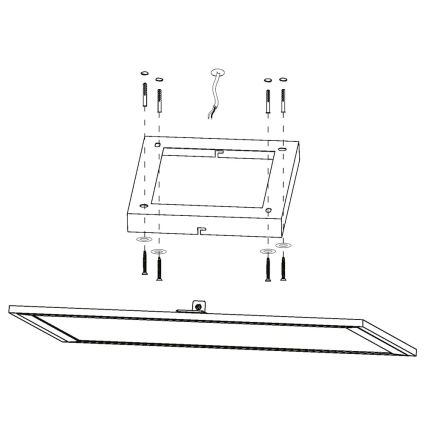 Eglo - LED RGBW Ρυθμιζόμενο φωτιστικό οροφής SALOBRENA-C LED/20W/230V με τηλεχειριστήριο