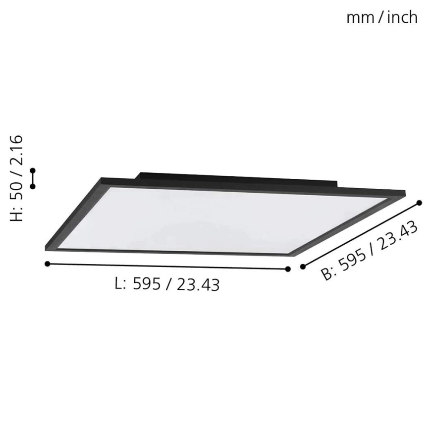 Eglo - LED RGB Ρυθμιζόμενο φωτιστικό οροφής SALOBRENA-C LED/30,5W/230V + τηλεχειριστήριο