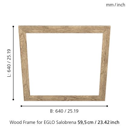Eglo - Πλαίσιο για φωτιστικό SALOBRENA 595x595 mm
