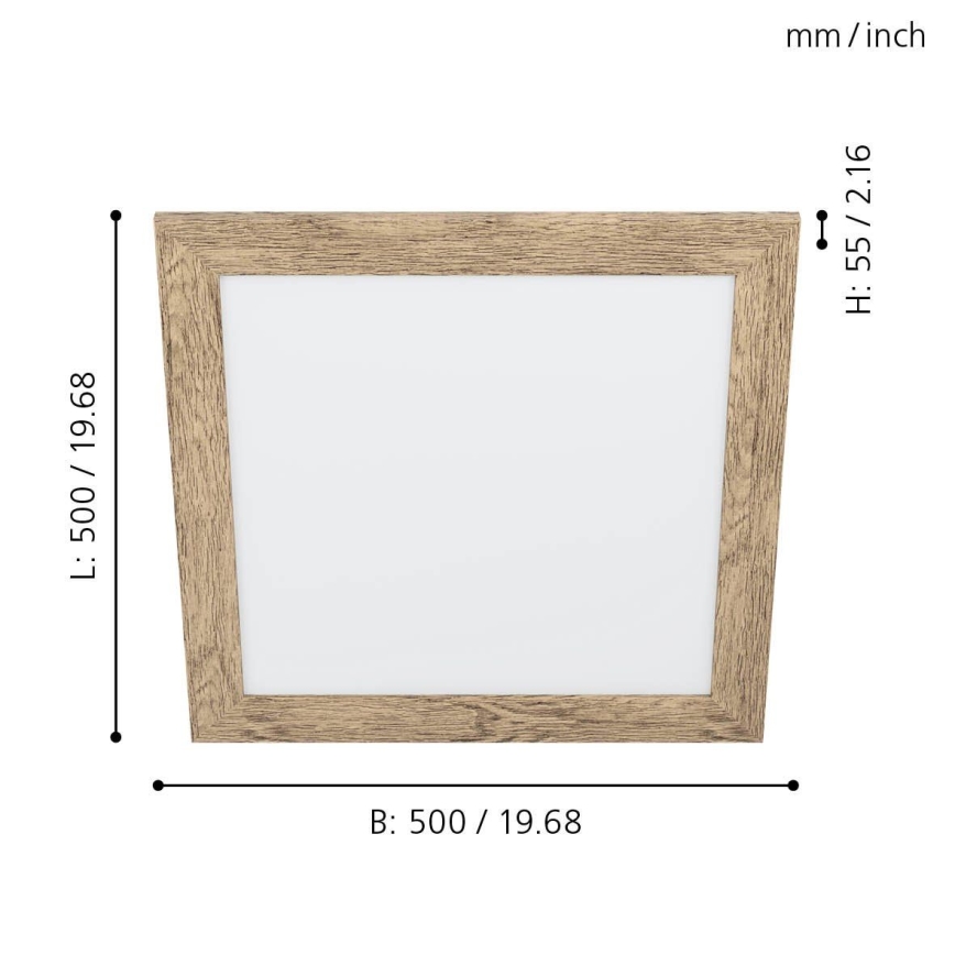 Eglo 99435 - Φωτιστικό οροφής LED PIGLIONASSO LED/20W/230V 500x500 mm