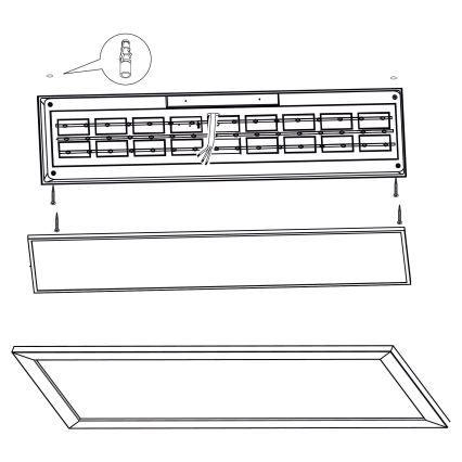 Eglo - LED Φωτιστικό οροφής PIGLIONASSO LED/32W/230V 345x1245 mm