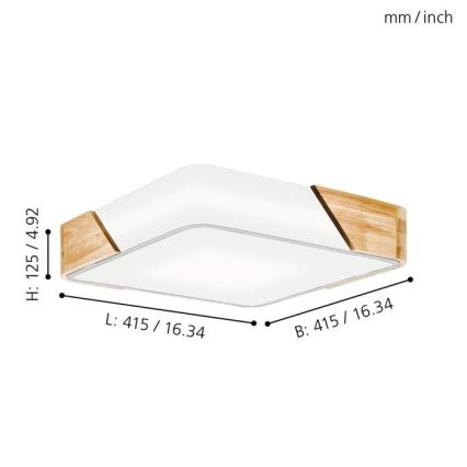 Eglo 99459 - Φωτιστικό οροφής GRIMALDINO 2xE27/28W/230V