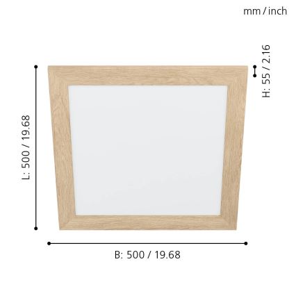 Eglo 99471 - Φωτιστικό οροφής LED PIGLIONASSO LED/20W/230V 500x500 mm