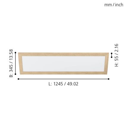 Eglo - LED Φωτιστικό οροφής LED/32W/230V 345x1245 mm