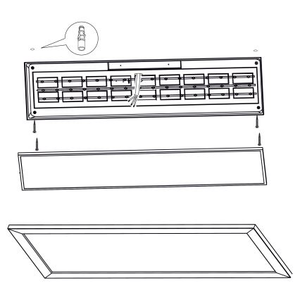 Eglo - LED Φωτιστικό οροφής LED/32W/230V 345x1245 mm