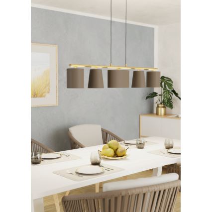 Eglo 99487 - Κρεμαστό φωτιστικό ALMEIDA με καλώδιο 5xE14/40W/230V