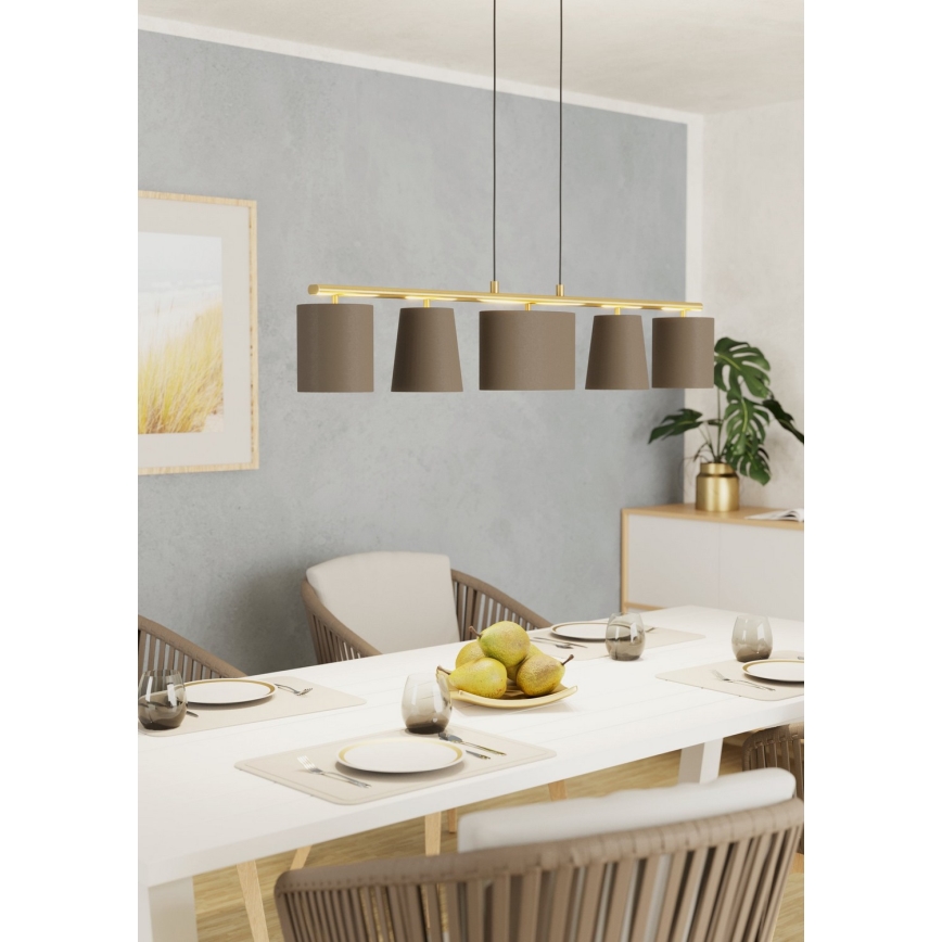 Eglo 99487 - Κρεμαστό φωτιστικό ALMEIDA με καλώδιο 5xE14/40W/230V